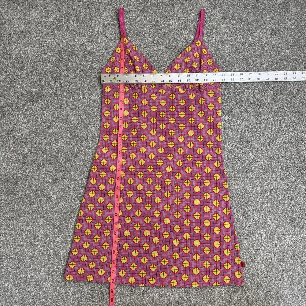 Josie Natori Chemise Gown Womens Small Pink Geometric Vintage Y2K Vibe Nordstrom